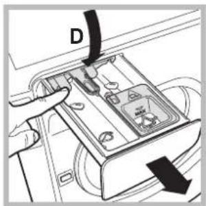 HOTPOINT-ARISTON Aqualtis AQLF9D 69 U A - Pulire il cassetto dei detersivi - 2
