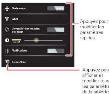 MOTOROLA Xoom - PARAMÈTRES - 1