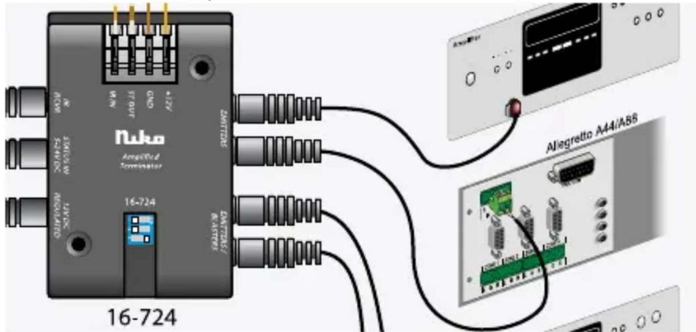 Niko 16724 - Aansturing van het Niko-audioverdeelsystem A44 of A88 via IR - 1