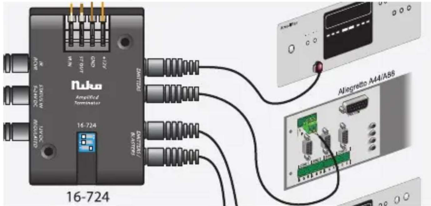 Niko 16732 - Aansturing van het Niko-audioverdeelsystem A44 of A88 via IR - 1