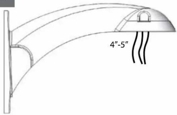 Moog Videolarm FDW7CS3 - Bracket is designed for 45^ conduit fitting (If using the conduit). Run wire into bracket secure to wall. - 1