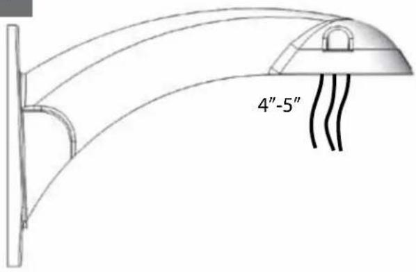 Moog Videolarm IFDP7CN3 - Bracket is designed for 45^ conduit fitting (If using the conduit). Run wire into bracket secure to wall. - 1
