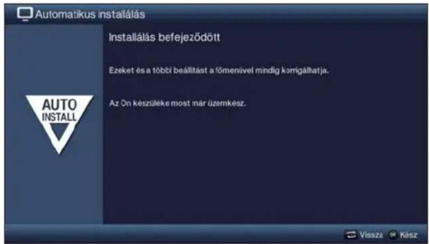 TECHNISAT TechniVision 22 HD - A telepító-varázsló használatának befejezese - 1