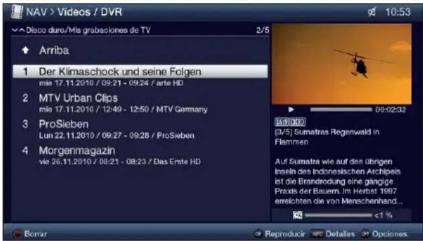 TECHNISAT TechniVision 22 HD - Acceder al navegador DVR / iniciai la reproduccion DVR - 1