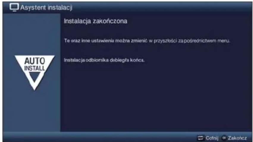 TECHNISAT TechniVision 22 HD - Zamykanie asystenta instalacji - 1