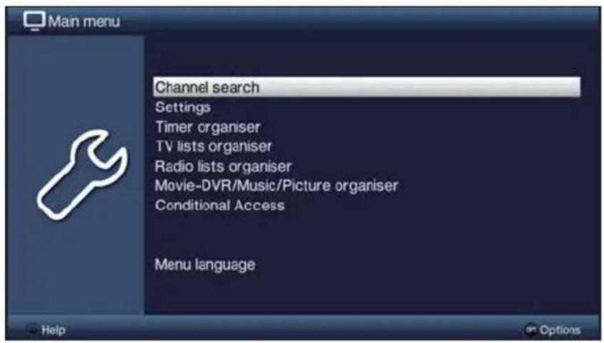 TECHNISAT TechniVision 22 HD - Calling up the main menu and navigating through the menus /functions - 1