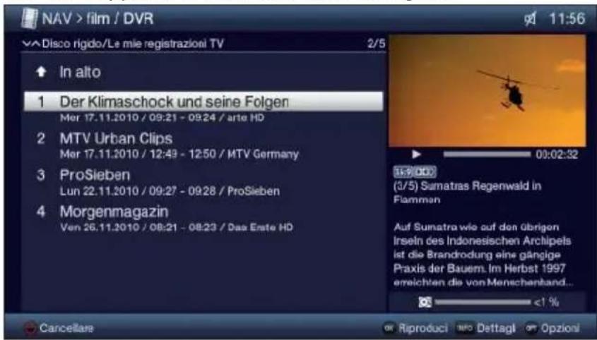 TECHNISAT TechniVision 22 HD - Accedere al navigatore DVR / avviare la riproduzione DVR - 1