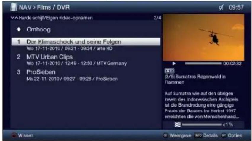 TECHNISAT TechniVision 22 HD - DVRnavigator opvragen / DVR-weergave starten - 1