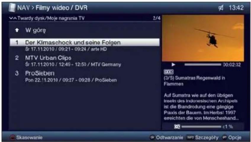 TECHNISAT TechniVision 22 HD - Wywoływanie nawigatora DVR / rozpoczynanie odtwarzania DVR - 1