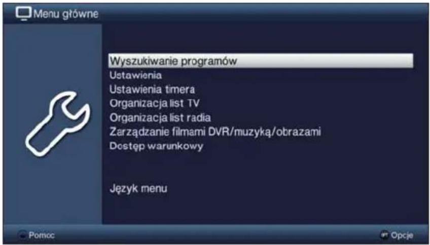 TECHNISAT TechniVision 22 HD - Wywołanie menu glówno i poruszanie są po menu / funkcjé - 1