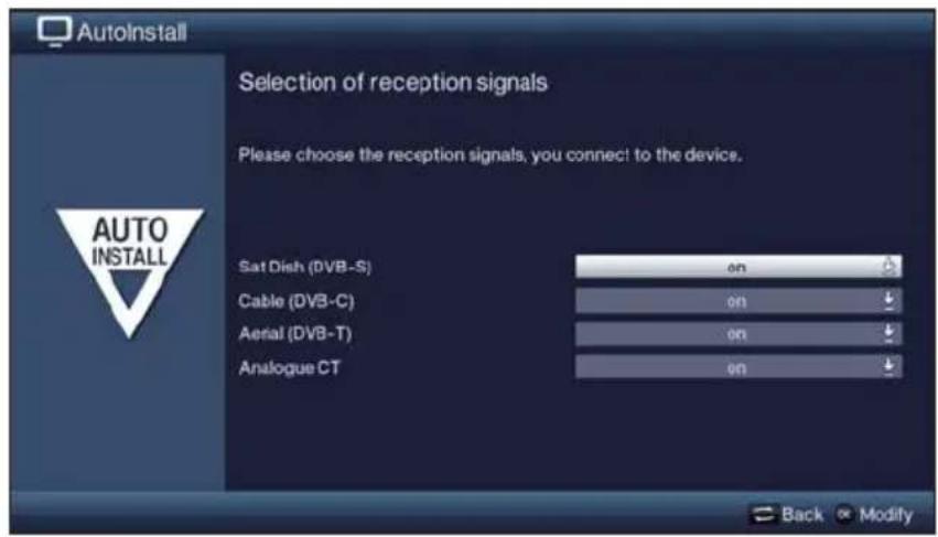 TECHNISAT TechniVision 22 HD - Selecting reception signals - 1