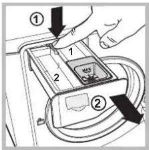 HOTPOINT-ARISTON AQ93D 49 - Cleaning the detergent dispenser drawer - 1