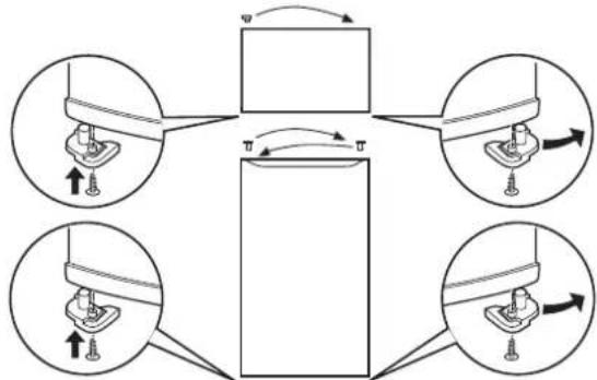 HOTPOINT-ARISTON STM 1521 VRHA - Réversibilité des portes - 2