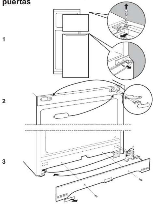 HOTPOINT-ARISTON STM 1521 VRHA - Reversibility de la aperture de las puertas - 1