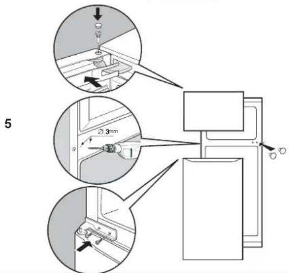 HOTPOINT-ARISTON STM 1521 VRHA - Reversibility de la aperture de las puertas - 3