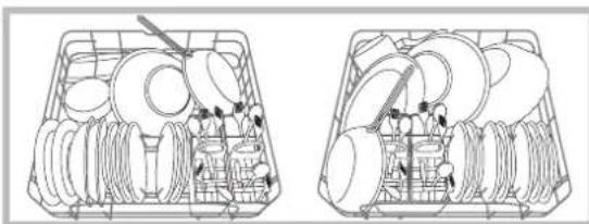 HOTPOINT-ARISTON LFT 114 - Esempi di caricamento cesto inferiore - 1
