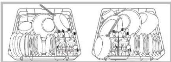 HOTPOINT-ARISTON LFT 114 - Ejemplos de cargo del cesto inferior - 1