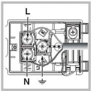HOTPOINT-ARISTON FK 61 (AN)HA - Fitting the power supply cable - 2