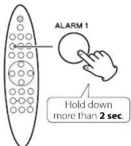 TEAC SR80i - Press and hold the ALARM 1 button for more than 2 seconds. - 1