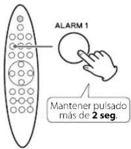 TEAC SR80i - Pulse y mantenga pulsado el botón ALARM 1 durante más de 2segundos. - 1