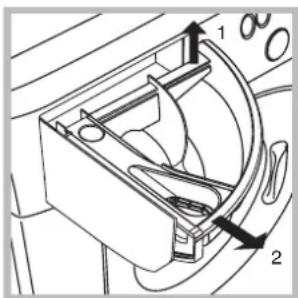 HOTPOINT-ARISTON ARGF 125 (EU).R - Reinigen van het wasmiddelbakje - 1