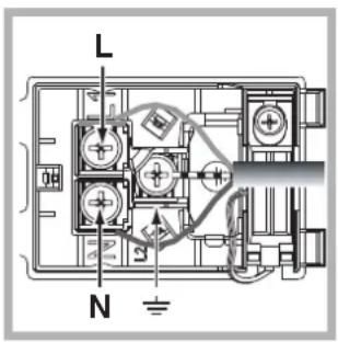 HOTPOINT-ARISTON Luce FK 103E.20 XHA - Montagem do cabo de fornecimento - 2