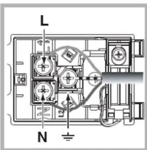 HOTPOINT-ARISTON Luce FK 103E.20 XHA - Montaje del cable de alimentacion electrica - 2