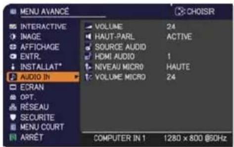 HITACHI BZ1M - Menu AUDIO IN - 1