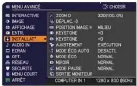 HITACHI BZ1M - Menu INSTALLAT° - 1