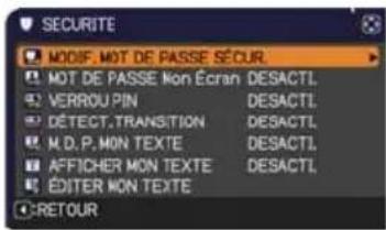 HITACHI BZ1M - Accédez au menu SECURITE - 3