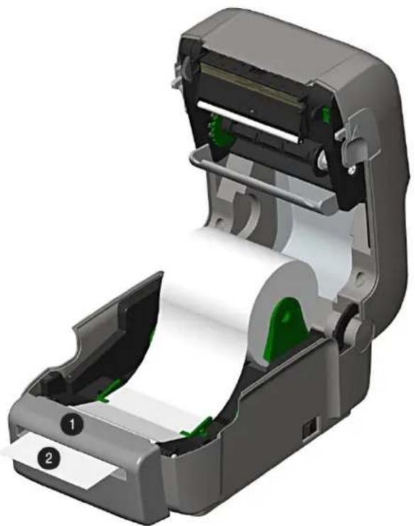 Datamax O'Neil Mark III E4204B - Chargement d'un support avec l'option Massicot - 1
