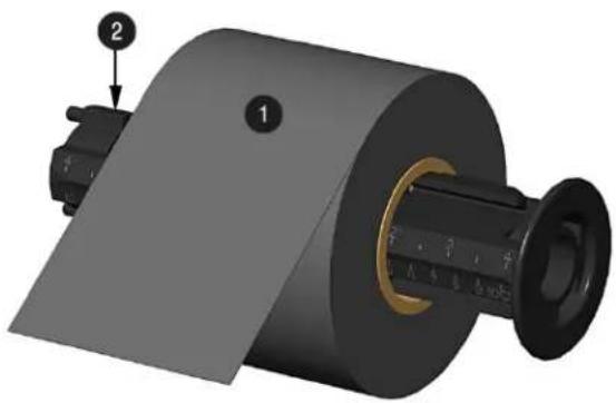 Datamax O'Neil Mark III E4204B - Utilisation des adaptateurs de mandrin de ruban - 2
