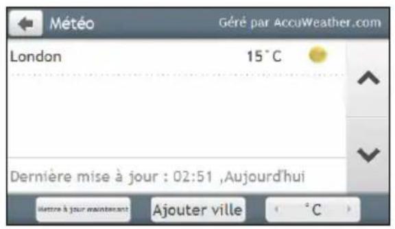 MIO Spirit 495 LM - Comment faire pour trouver les informations météorologiques ? - 3