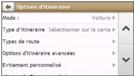MIO Spirit 495 LM - Options d'itinéraire - 1