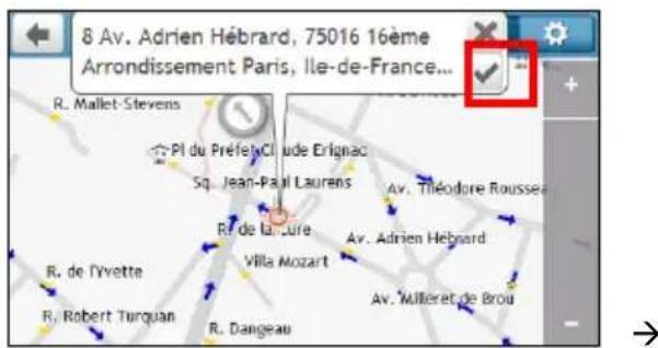MIO Spirit 495 LM - Comment prévisualiser la destination sur la carte ? - 2
