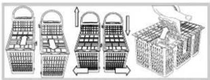 INDESIT DIF 14 A .R - Lower rack and cutlery basket - 4
