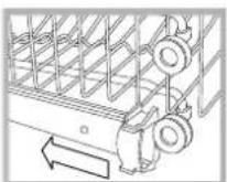 INDESIT DIF 14 A .R - The height of the upper rack should ideally be adjusted WHEN THE RACK IS EMPTY. - 1