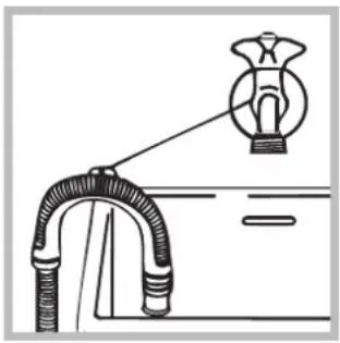 INDESIT IWE 71451B ECO (EU) - Anschluss des Ablaufschlauches - 2
