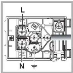 HOTPOINT-ARISTON FK 1039EL P.20 XHA - Fitting the power supply cable - 2
