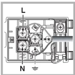 HOTPOINT-ARISTON FK 1039EL P.20 XHA - Montaje del cable de alimentacion electrica - 2