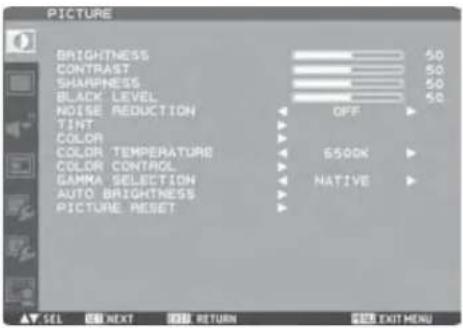 MITSUBISHI M551ID3250 - Basic operation of OSD - 3