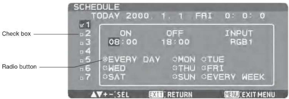 MITSUBISHI M551ID3250 - How to set up schedule - 1