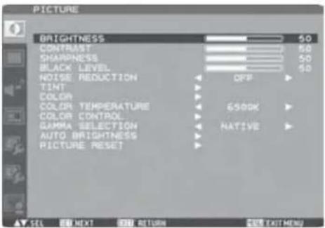MITSUBISHI M551ID3250 - Basic operation of OSD - 6