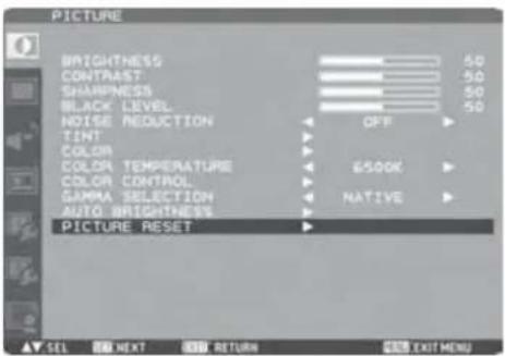 MITSUBISHI M551ID3250 - Basic operation of OSD - 9