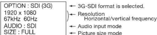 MITSUBISHI M551ID3250 - OSD information - 2