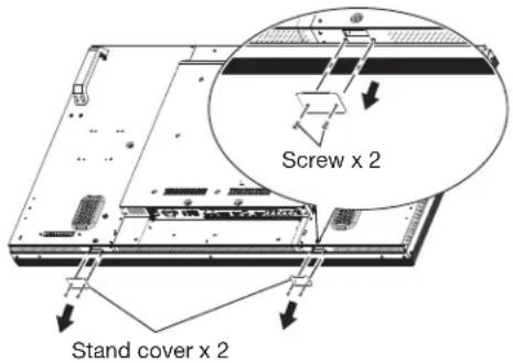 MITSUBISHI M551ID3250 - How to install the stands - 1