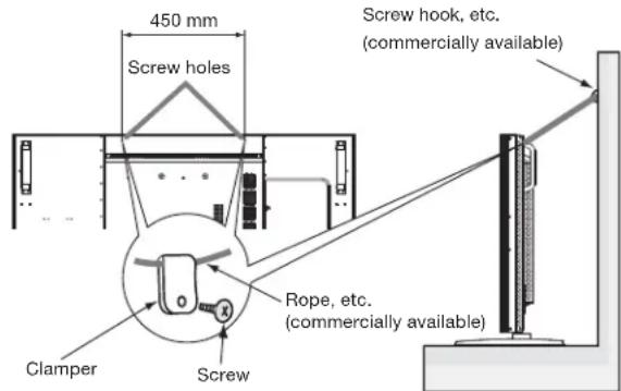 MITSUBISHI M551ID3250 - To avoid the monitor from falling - 1