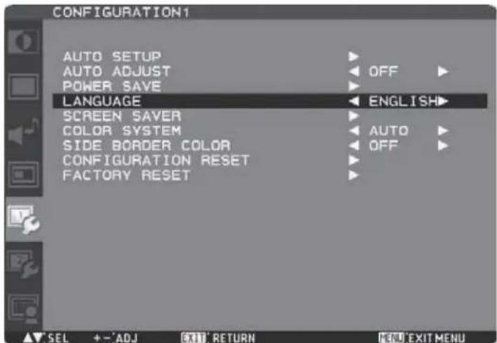 MITSUBISHI M551ID3250 - U-4 Selecting the OSD language - 2