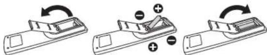 MITSUBISHI M551ID3450 - How to install the batteries - 1