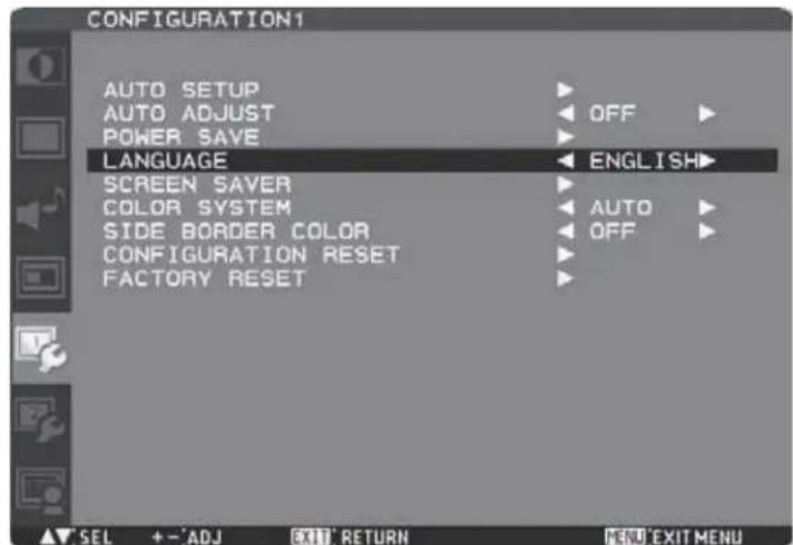 MITSUBISHI M551ID3450 - U-4 Selecting the OSD language - 2